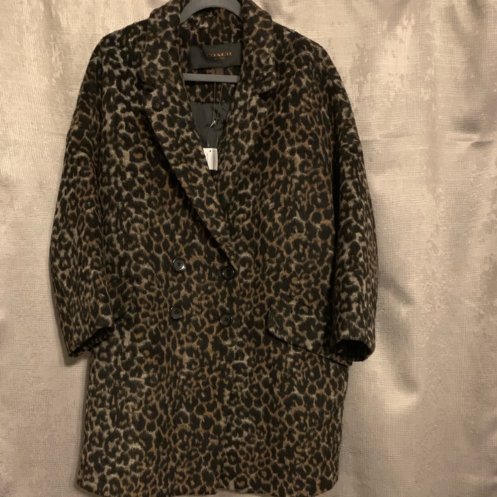 🐾NWT Coach Ocelot Double Breasted Coat